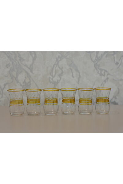 CAM 6'LI OPTİKLİ GOLD DETAYLI ÇAY BARDAĞI