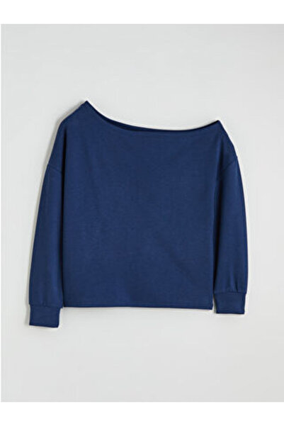 LC Waikiki artı-store Γυναικείο φούτερ με φαρδιά και ασύμμετρη λαιμόκοψη καγι...