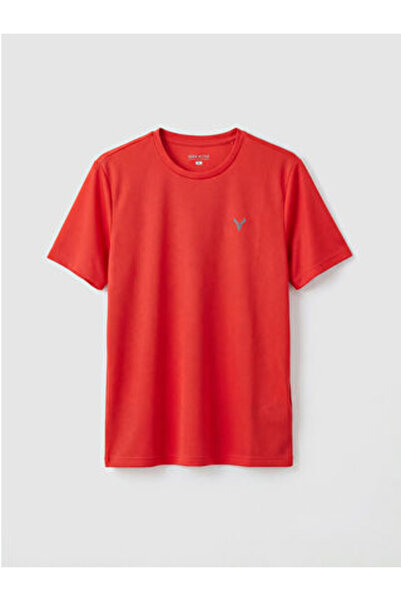 LC Waikiki Red Crew Neck Men's Sports T-Shirt