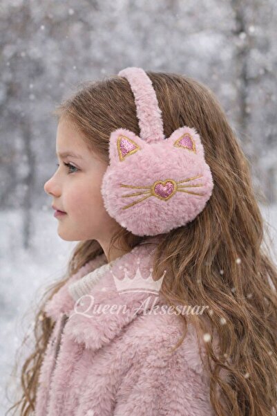 QUEEN AKSESUAR Căști drăguțe cu urechi de pisică, cu blană de lux, pufoase, c...