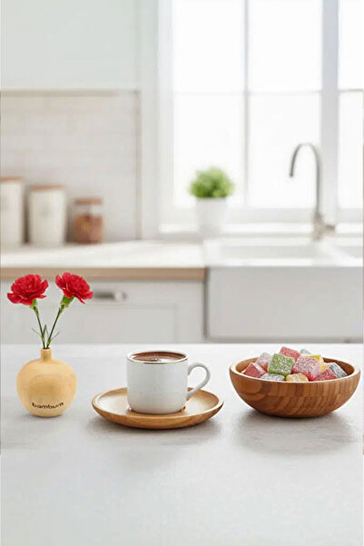 Bambum 4 قطع من مزهرية فورلي المصنوعة من الخيزران مقاس 5.5*4.9 سم