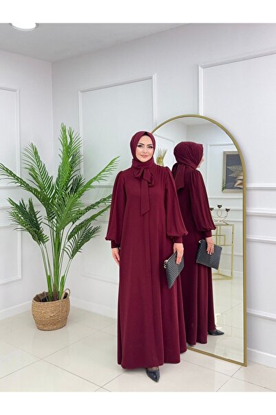 Summer Store Duru Scarf and Buttoned Hijab Abaya Dress