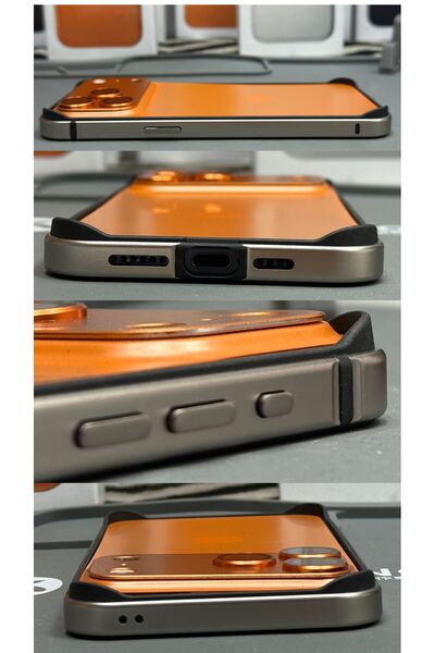 FARKLI İLETİŞİM غطاء حماية جانبي لما بعد التحويل لهاتف آيفون 15 برو