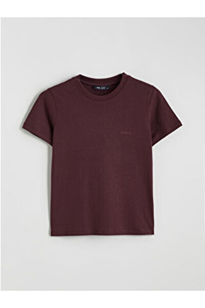 LC Waikiki artı-store Γυναικείο μπλουζάκι με λαιμόκοψη ποδηλάτου και κοντά μα...