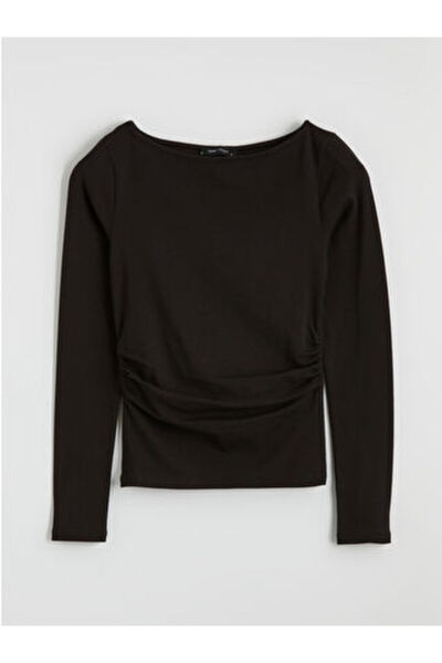 LC Waikiki Artı-Store Body de damă cu croială extra-îngustă, decolteu bărcuță...