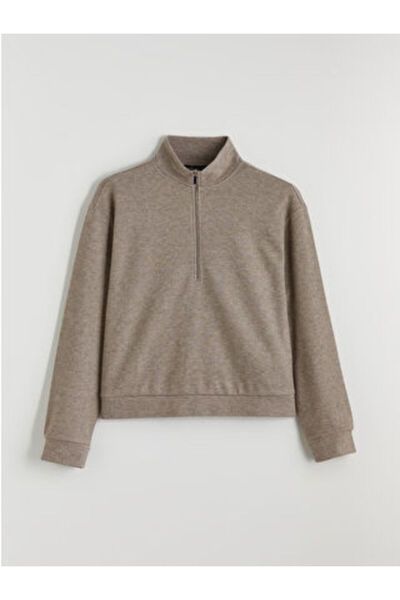 LC Waikiki artı-store Γυναικείο φούτερ με όρθιο γιακά, κατασκευασμένο από ύφα...