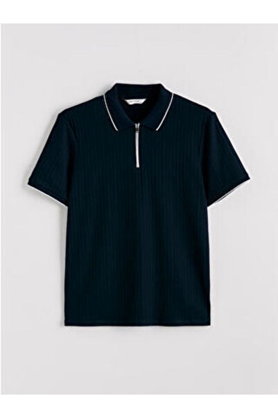 LC Waikiki Ανδρικό μπλουζάκι M1 SEZON Navy Blue με λαιμόκοψη πόλο