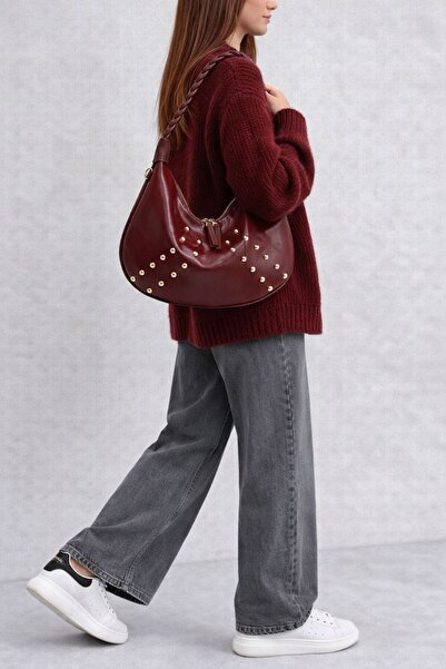 çkn sedat çakan çanta & fular & aksesuar Staple Detailed Soft Patent Leather ...