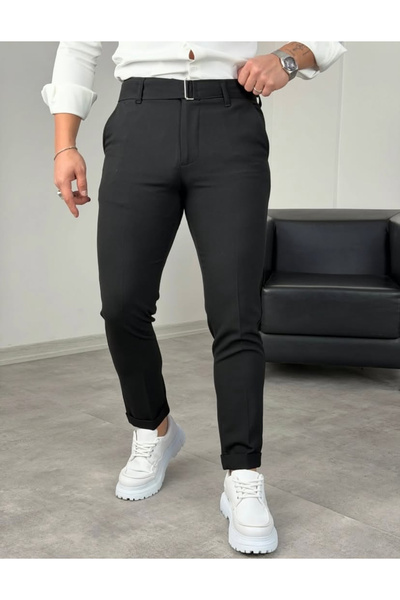 Stylo Men  Erkek Kendinden Kemerli Duble Paça Premium Kumaş