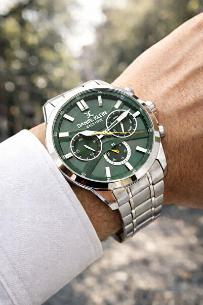 Daniel Klein Erkek kol saati su geçirmez gümüş renk çelik kordon DKÖ2744