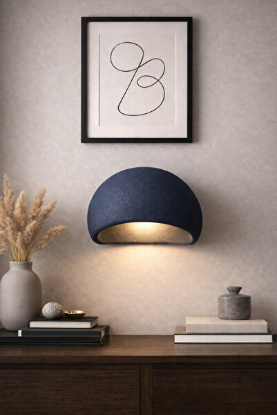 Limon 3D Desing Şarjlı Kablosuz Duvar Apliği Beton Görünümlü LED Modern