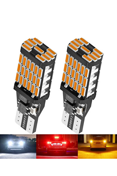 Shoprit T15 W16w Canbus 45 Led Turuncu Sinyal Ampülü