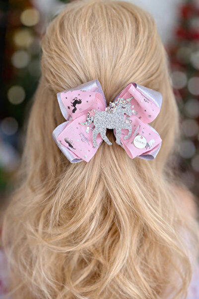 QUEEN AKSESUAR Design de lux, argintiu, strălucitor, cu figurină de unicorn ș...