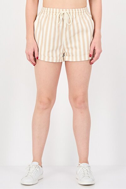 Forever 21 Women Drawstring Stripe Basic Shorts, Multicolor