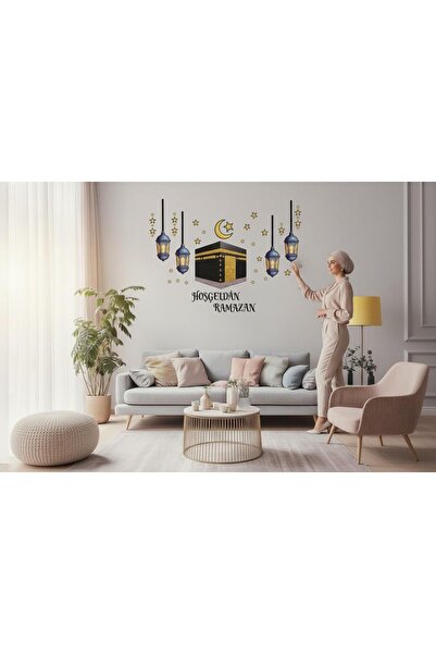 Partini Renklendir Ramazan Ayına Özel Cam, Duvar, Kapı Stickerı, Hoşgeldin Ra...