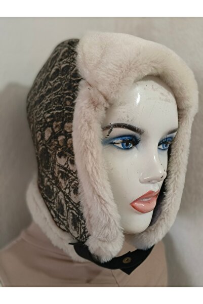 hoaryage 100% Sheepskin Eared Usanka Genuine Lambskin Pilot Hat