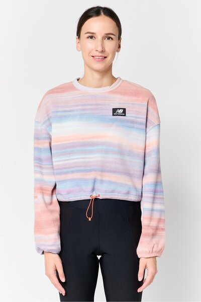 New Balance Women Relaxed Fit Long Sleeve Outdoor Sweatshirt, Multicolor