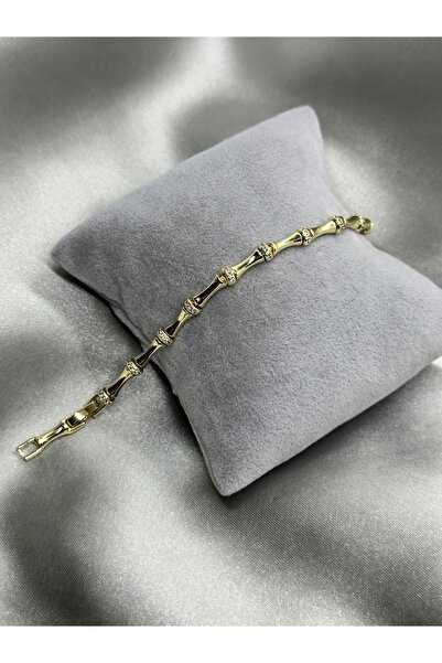 Bade Jewelry Vip Gold Kemik Model Taşlı Bileklik