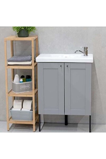 Generic 4-Shelf Bathroom Rack - Bamboo Bathroom Cabinet, Suitable for Bathroo...