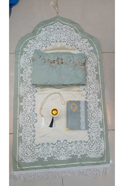 Gerenic طقم سجادة صلاة يصلح للإهداء يتكون من شرشاف صلاة ومصحف قرآن ومبخرة ومسبحة