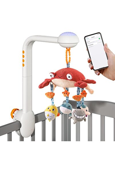 TUMAMA KIDS TUMAMA Baby Crib Mobile Set Musical Light Soft Animals Hanging Ra...
