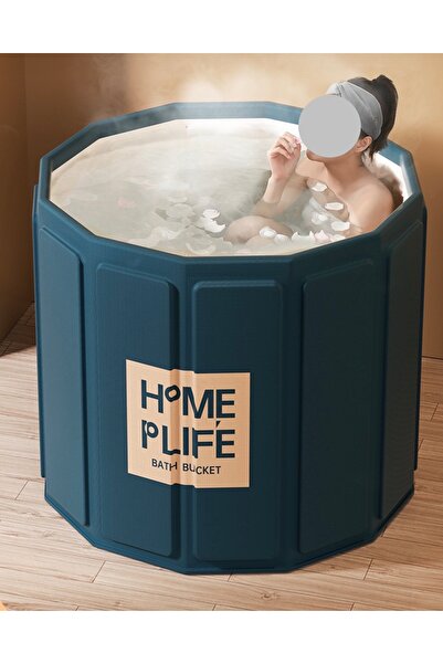 ELFKUT Katlanabilir SPA Küveti 80 cmx 65 cm |Portatif Banyo Havuzu | Montaj G...