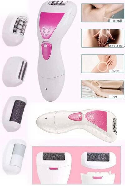 Munico Tüm Vücut Için 4 Değiştirilebilir Başlıklı Bikini Bölge 4 In 1 Epilasy...