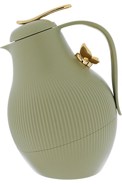 Generic ترمس دورا من معرض السيف، سعة 1 لتر، فراشة ذهبية، غلاف داخلي من الزجاج...