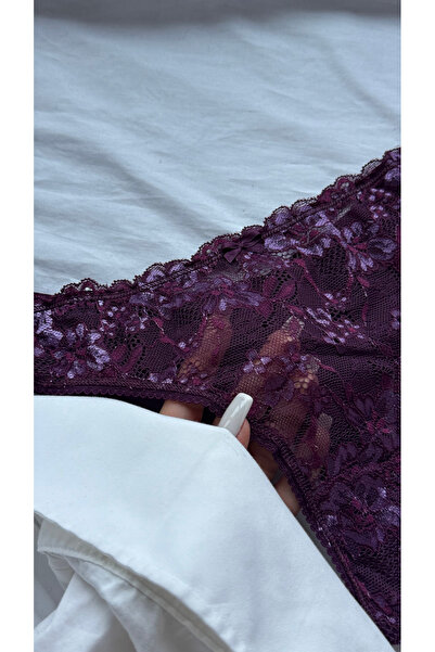 YOYYO Floral Patterned Thong with Lace Detail