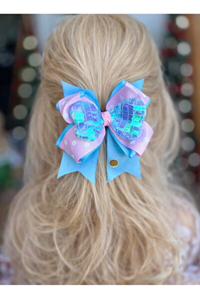 QUEEN AKSESUAR Luksuzni dizajn plava perla sjajna šljokica mašna Tačkasti dez...