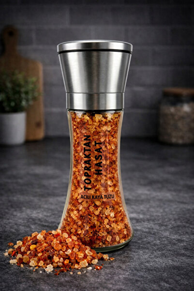 topraktan hasat odağında lezzet gizli Metal Kapaklı Seramik Cam Değirmen Acıl...