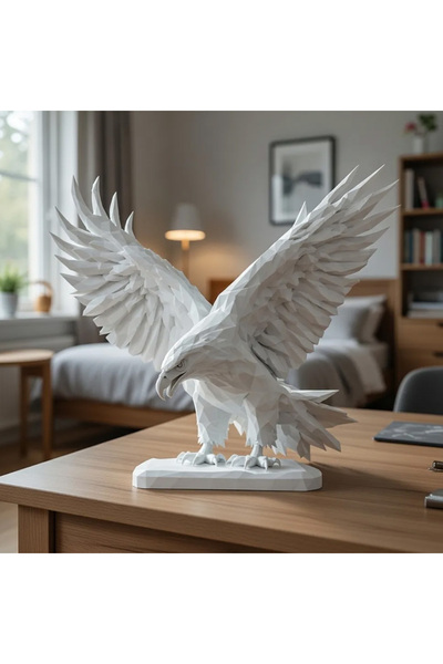 rengine Kartal Dekoratif Heykel – Beyaz