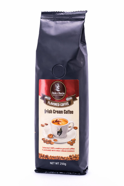 Dolce Bacio Irish Cream Ground Coffee 125 g – Fine and Creamy Flavor