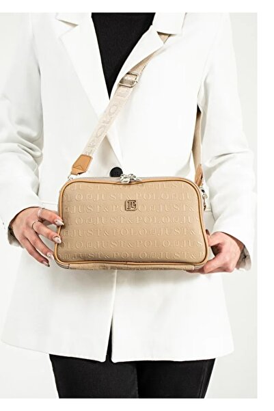JP POLO Women's Waterproof Embossed Print 5 Compartment Postman Shoulder Bag