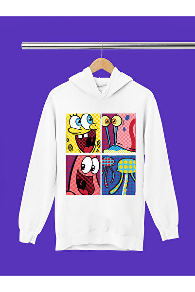 MAGORS Spongebob Printed 3-Thread Quality Soft Texture Hooded Children's Swea...