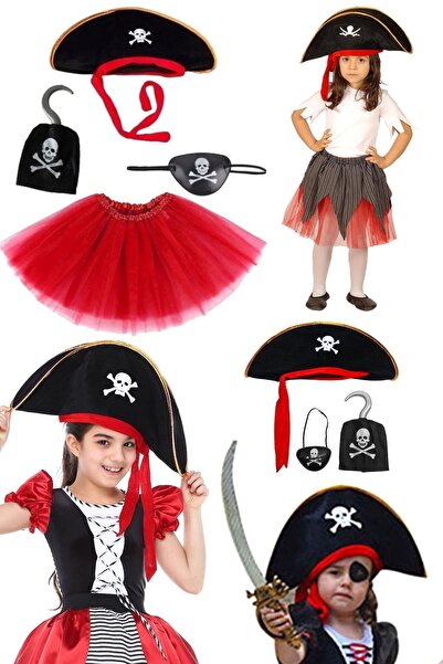 Munico Cosplay Çocuklar Için Parti Aksesuarı Korsan Şapkası Eteği Kancası Ve ...