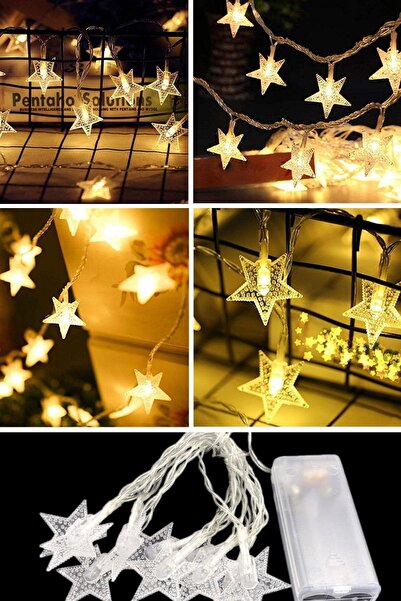 Munico 3 Metre Star Yıldız Garland Peri Işıkları Tatil Evi Ev Yatak Odası Par...
