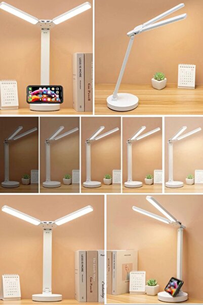 Munico Enerji Tasarruflu USB Çift Lamba Led Katlanabilir Okuma Lambası Çalışm...