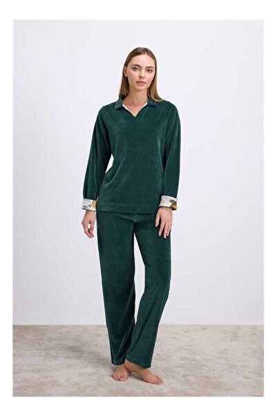 byasafkids Long Sleeve Velvet Sweatshirt and Pants Pajama Set