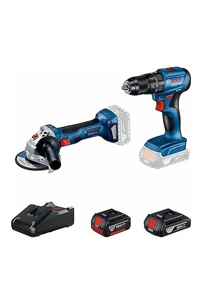 Bosch GSB 185-LI Akülü Darbeli Matkap + GWS 180-LI 1x 2Ah 1x 4Ah Akü Taşlama ...