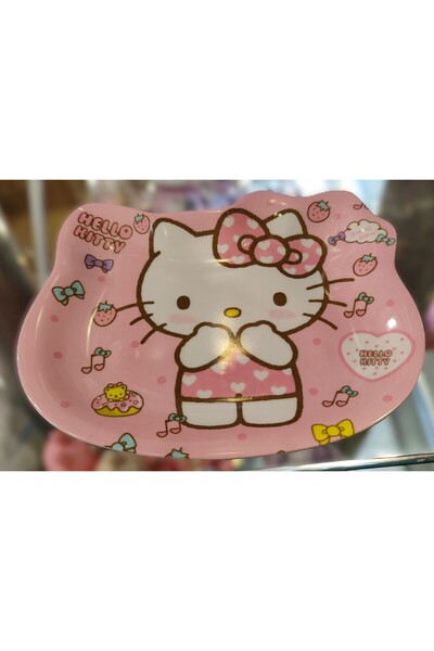 ada çanta kırtasiye Hello Kitty figürlü çok amaçlı/çerezlik plastik tabak (15...