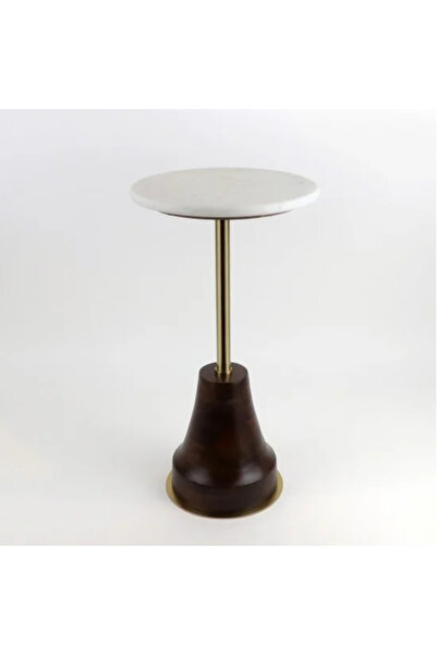 Generic Round side table with marble top and metal base
