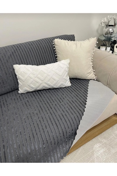 Deneme Zamanı Sofa Cover Non-Slip Striped 170X210 1 Piece