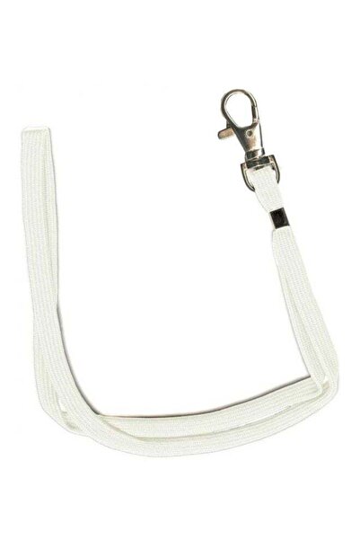 Bindermax 50-Piece Name Badge Holder With Ring Set White