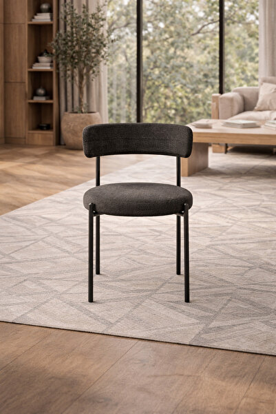 todek home Capri 6 Kişilik Teddy Sandalye Takımı - Modern Metal Ayaklı Mutfak...