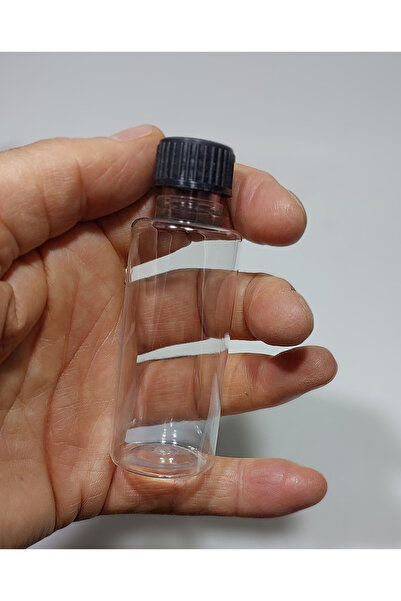 Petçi cam salih 20 Adet Boş contalı siyah Kapaklı Kolonya Şişesi Doldurulabil...