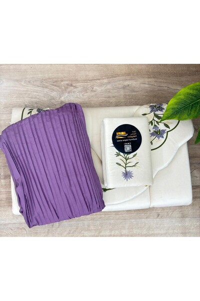 alzawia سجاد صلاه اسفنج مطرز 2 سم مع لبس شرشف لبس مرد مطرز وراقي