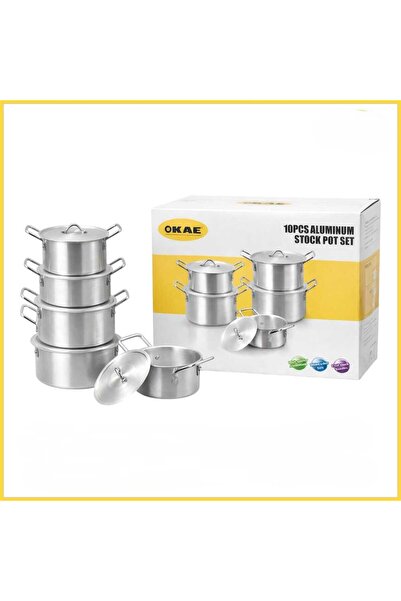 BabelHome Aluminum cookware set, 10 pieces, designed to meet various cooking ...