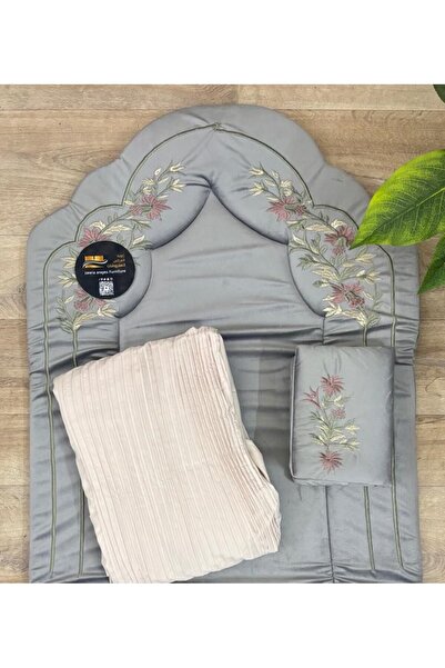 alzawia سجاد صلاه اسفنج مطرز 2 سم مع لبس شرشف لبس مرد مطرز وراقي