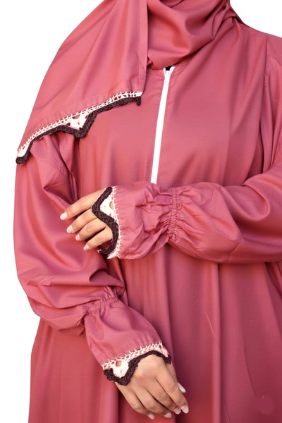 SDD Cool and heavy cotton prayer shawl with attached scarf, wide and comfortable